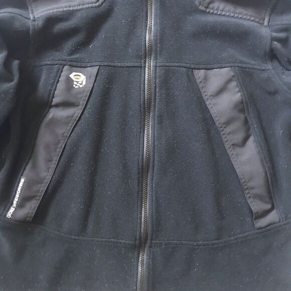 Mountain Hardwear Gore Windstopper Fleece Jacket Black Womens SZ 10 Zip Pkts USA - Picture 9 of 12